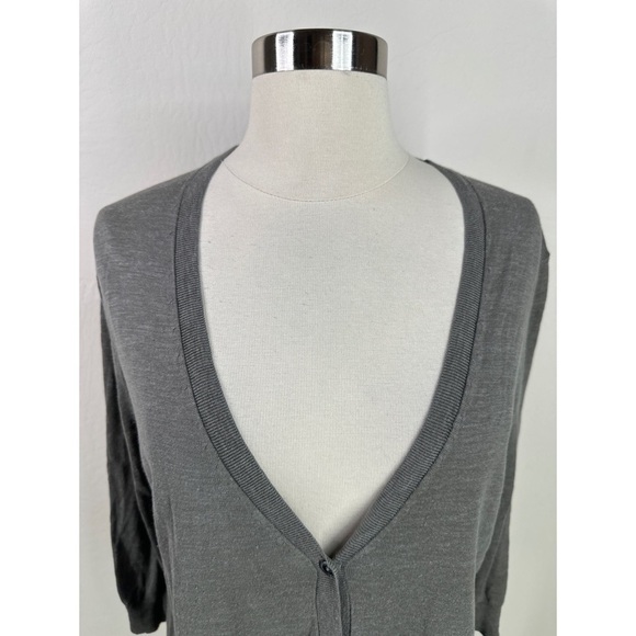 Ann Taylor Silk Blend V-Neck Button Down Cardigan - Picture 4 of 11